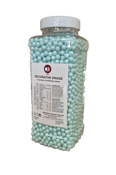 DGN Perle decorative de zahăr turcoaz cu aspect perlat 1kg