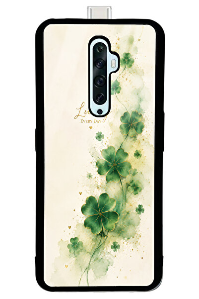 Spoyi Oppo Reno 2Z Lucky Clover Whisper Tasarımlı Glossy Telefon Kılıfı