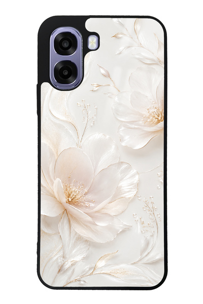 Spoyi Oppo A6T Ivory Pearl Blossom Tasarımlı Glossy Telefon Kılıfı