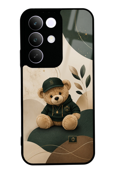 Spoyi حافظة هاتف لامعة بتصميم Realme C85 Forest Teddy
