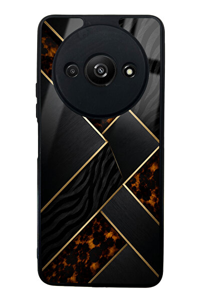 Spoyi Xiaomi Redmi A3 Noir Mosaic Tasarımlı Glossy Telefon Kılıfı