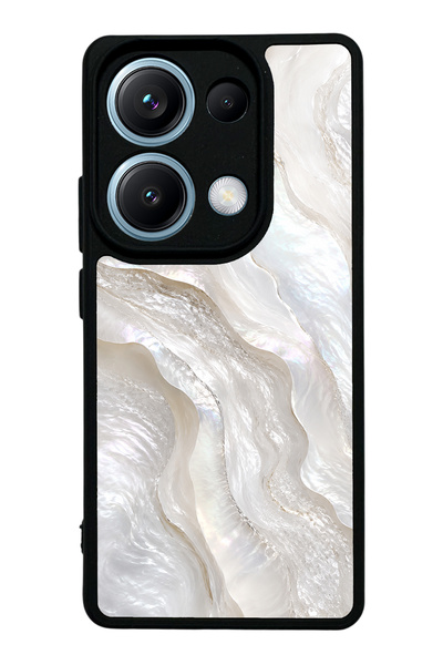Spoyi Xiaomi Redmi Note 13 Pro 4g Ivory Pearl Flow Design Glossy Phone Case