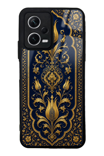 Spoyi حافظة هاتف Xiaomi Redmi Note 12 5G بتصميم ذهبي عثماني لامع