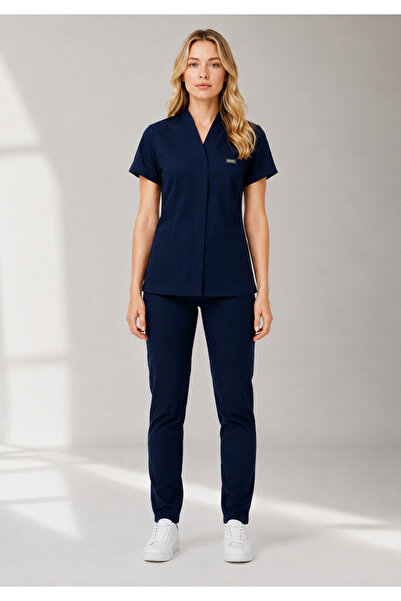Simirna Üniforma Move Premium Lycra Scrubs Doctor Nurse Clinical Uniform Set