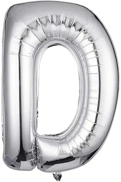 Baloane Vesele Balon Folie Litera D Silver 40 cm LTR5-D
