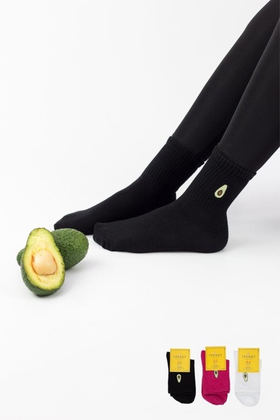 TRENDY Ημίκοντες Κάλτσες "Trendy" AVOCADO III 3 ζευγάρια