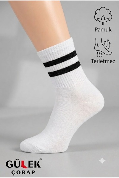 Gülek 6 Çift Unisex Terletmez Spor Kolej Çorap