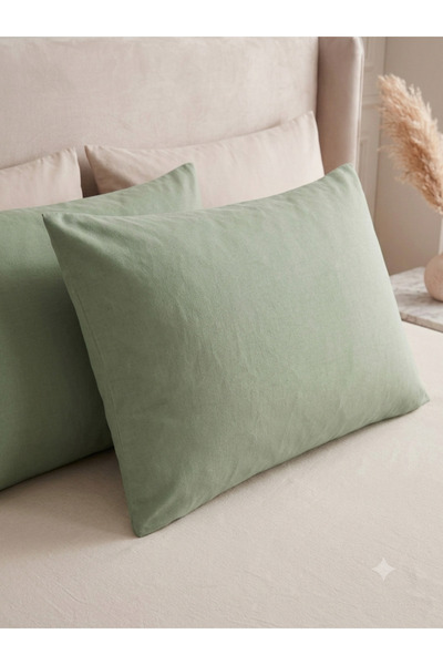 Faralya Life %100 Pamuk 2'li Yastık Kılıfı 3 Renk 50x70 cm Yumuşak Dokulu Ter...