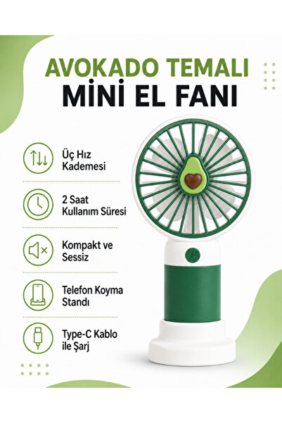 Golden Tech Meyve Tasarımlı 3 Kademeli Sessiz Mini El Masa Fanı - Vantilatör ...