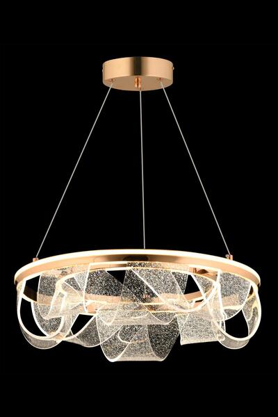 Avonni AV-7015-8057-50 Gold Kaplama Klasik Avize LED Metal Pleksi H: 100 cm, ...