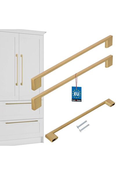 KOTARBAU Mâner pentru mobilier de bucătărie Clasic Modern Alungit Auriu Mat D...
