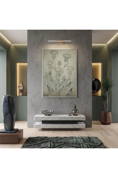 KOLAJTASARIM Camel Thorn Antique Beige Μονό Γυάλινο Τραπέζι με Ασημένιο Μεταλ...