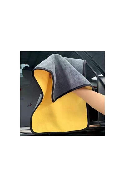 Genel Markalar Araç Kurulama Havlusu-Çiziksiz Temizlik-60x30cm-600gsm Yüksek Su Emici Özellikli Mikrofiber