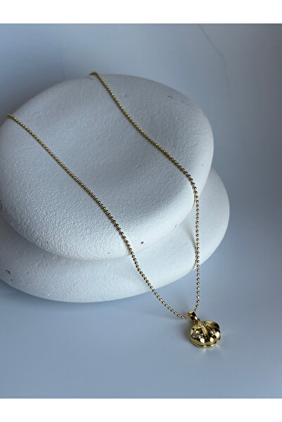 BHR AKSESUAR Gold Color Oyster Detailed Necklace (55 cm)