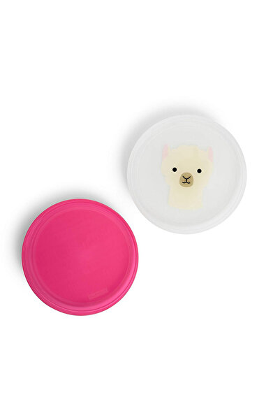 Skip Hop Set de 2 farfurii plate antiderapante, alb-roz, 6 luni+