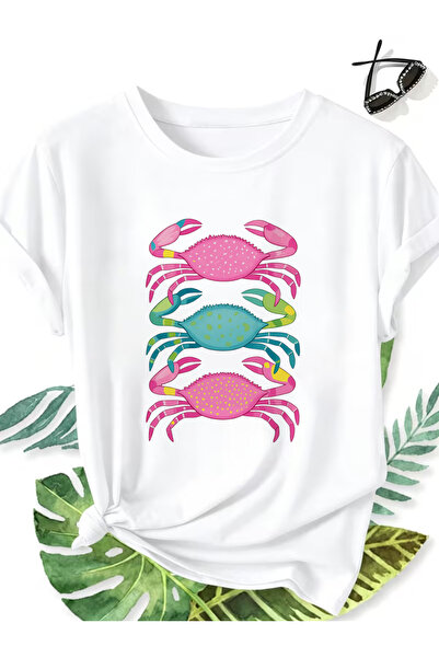Astogria13 Cute Crop Top, Round Neck Spring Summer Women'S Clothing, Colorful...