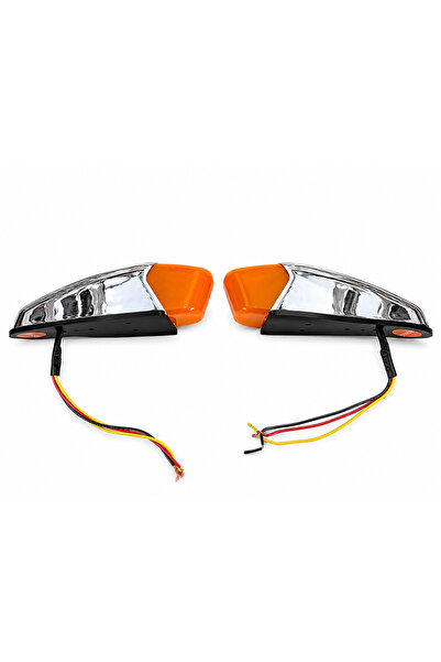 APS OTOMOTİV APS - KROM ÇERÇEVE NEON TEPE LAMBASI 2’Lİ - AMBER / 12-24-36V / ...