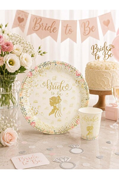 Parti Adresi Bride To Be Temalı Karton Tabak ve Bardak Seti – Bekarlığa Veda ...