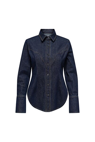 ONLY Cămașă de blugi pentru femei 15359156 Bleumarin