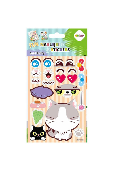 GDD Autocolant 3D moale și pufos Pisica HAPPY COLOR 110x205 mm