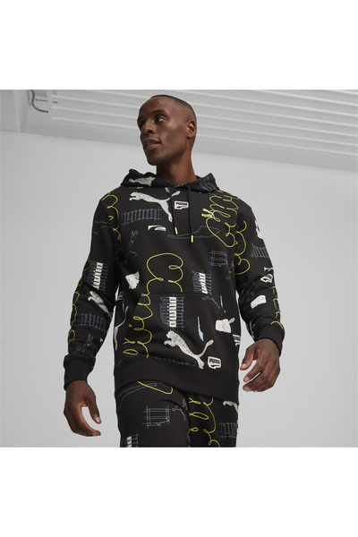 Puma Brand Love Erkek Siyah Hoodie
