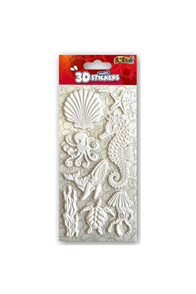 Penmate Autocolante 3D stickere White Ocean, pentru colorat, forme marine, 9x...
