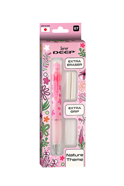 Serve Deep Versatil Kalem 07mm - Doğa Serisi - Yedekli Set (Grip ve Silgi)