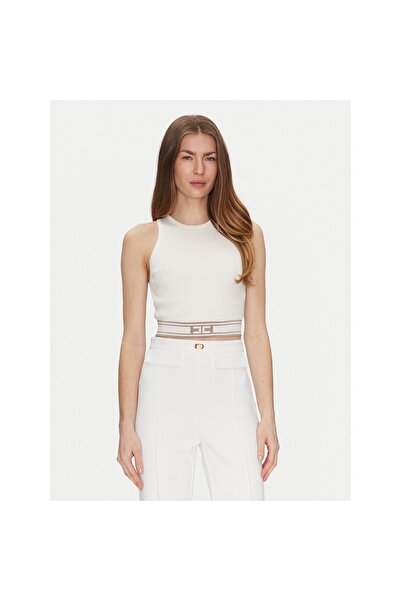 Elisabetta Franchi Top de damă TK39S51E2 Alb