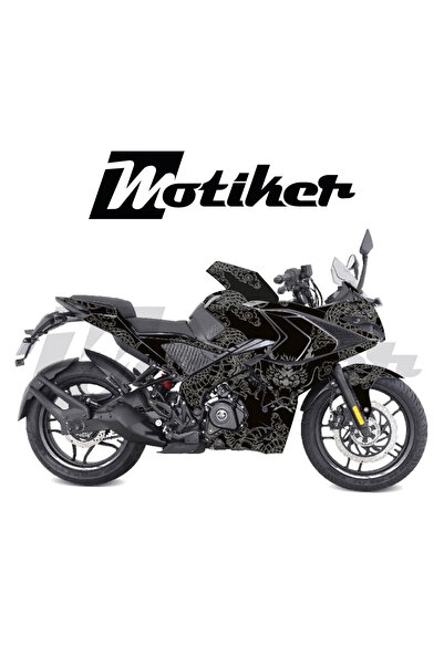 Motiker Bajaj Pulsar RS200 Oni Japan Siyah Tasarımı Sticker Etiket Modeli