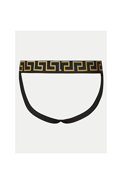 Versace Slipuri jockstrap pentru bărbați AUU01017 1A10011 Negru