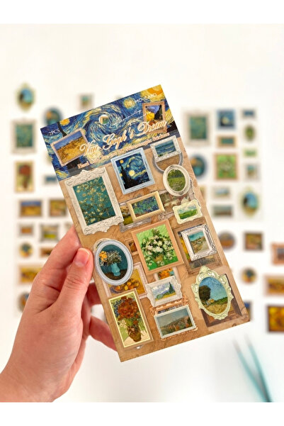 Kağıt Gemi Dükkan Vintage Van Gogh's Dream Tabloları Temalı 2 Yaprak 27 Adet ...