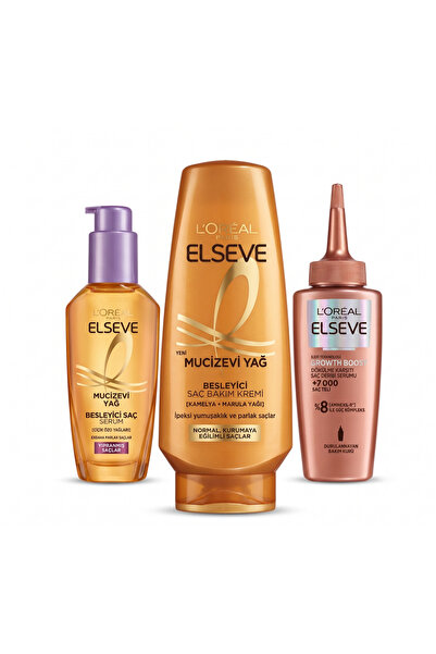 L'Oreal Paris SAÇ BAKIM SETİ 3'lü ( Mucizevi Yağ 250ml + Mucizevi Yağ 100ml +...