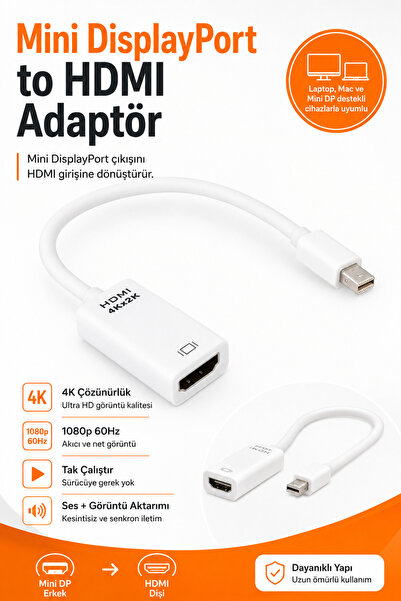 Anunnaki Mini Displayport to HDMI Adapter Converter 4K 1080P 60Hz Laptop Mac ...