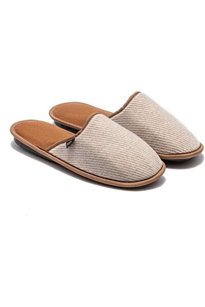 Twigy Tw Kanat Bej Men's Home Slippers 41/46