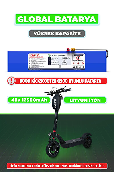 GLOBAL BATARYA Bood Kickscooter Q500 Uyumlu Elektrikli Scooter Bataryası 48V ...