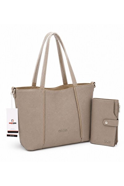 Just Polo Water Resistant Women's Large Bag and Wallet Set