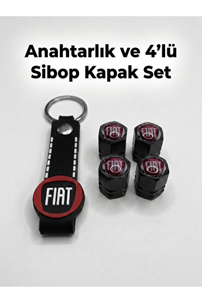 Lazer Store Fiat Egea ile Uyumlu Logolu Siyah Alüminyum Sibop Kapağı ve Silik...