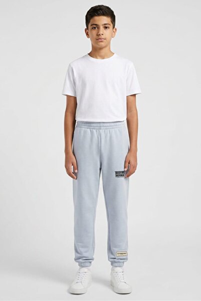 The Giving Movement Kids Boy Brand Logo Jogger Pants, Light Blue