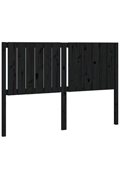 vidaxl Tăblie de pat, negru, 145,5x4x100 cm, lemn masiv de pin