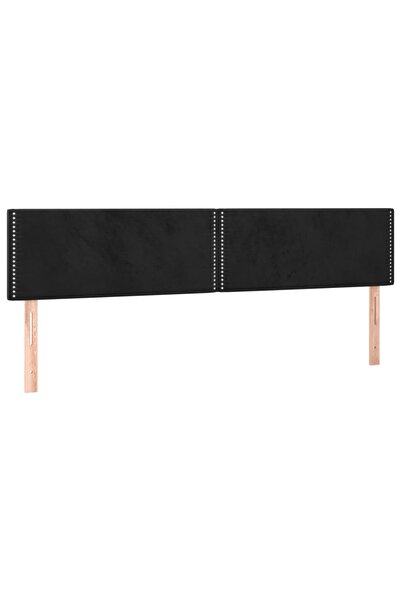 vidaxl Tăblii de pat, negru, 200x5x78/88 cm, catifea