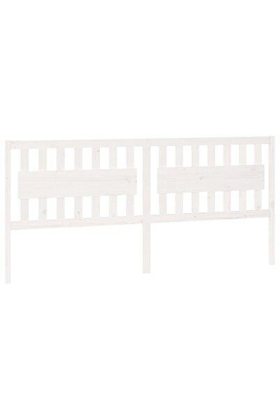 vidaxl Tăblie de pat, alb, 205,5x4x100 cm, lemn masiv de pin