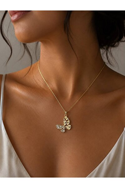 Miore takı Miore Butterfly Figured Zircon Stone Women's Necklace