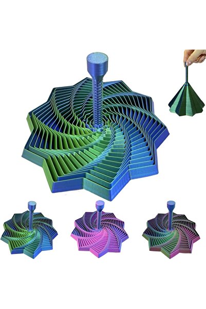 Arabest 3D Printed Expanded Fractal Sensory Fidget Star, Honeycomb Whirling S...