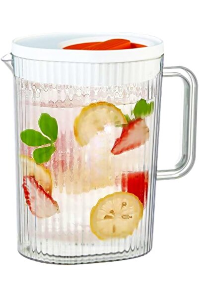 Arabest Plastic Water Pitcher,2L 68oz BPA-Free Jug with Lid,Handle,Durable,Cl...