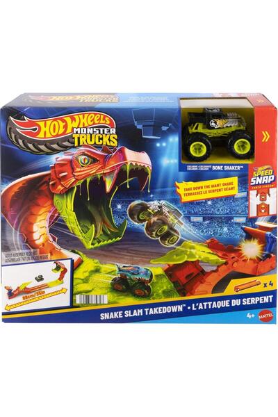 HOT WHEELS Set de joaca cu masinuta, Hot Wheels, Monster Trucks, Snake Slam T...