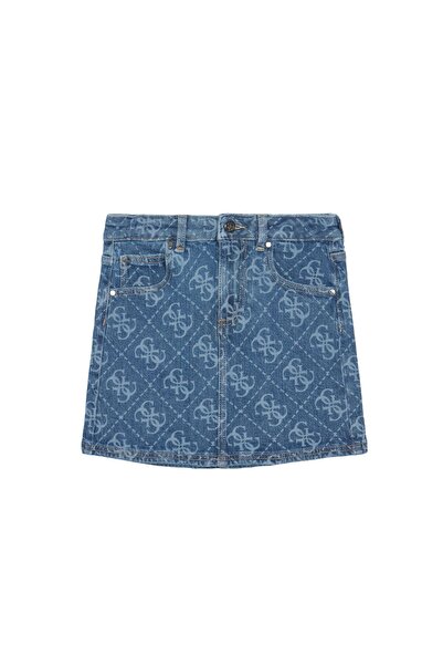 Guess Fustă din denim pentru fete J6RD03D5FM0 Albastru