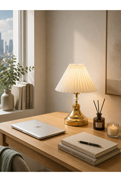 EvLight Miora Crystal Stone Gold Lampshade