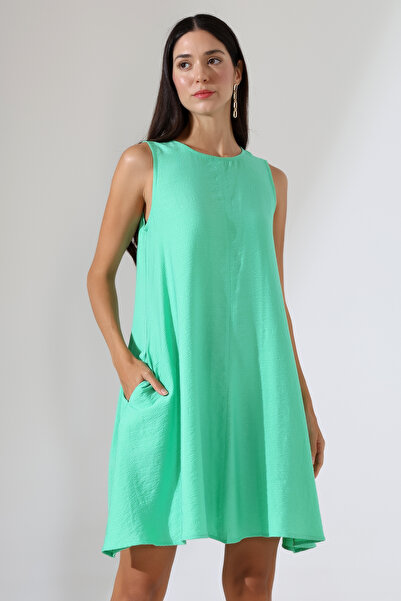 DİVİSTA Women's Sleeveless Loose Dress with Pockets