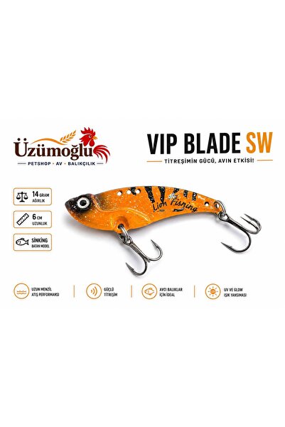 üzümoglu ÜZÜMOĞLU VIP BLADE SW 14 Gr 6 Cm Sinking Metal VIB Jig Sahte Balık U...