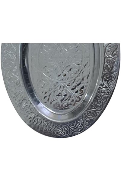 Yıldızan Ysf Shop Stainless Steel Oval Tray – 304 Quality Chrome Plated, Deco...